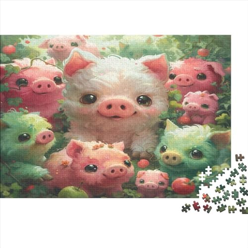 Schweinlet Puzzle 1000 Teile Puzzle Für Erwachsene Und Kinder Ab 14 Jahren Puzzel 1000pcs (75x50cm) von FZALUECVA