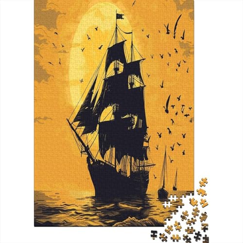 Segelboot Puzzle 1000 Teile Puzzle Für Erwachsene Und Kinder Ab 14 Jahren Puzzel 1000pcs (75x50cm) von FZALUECVA