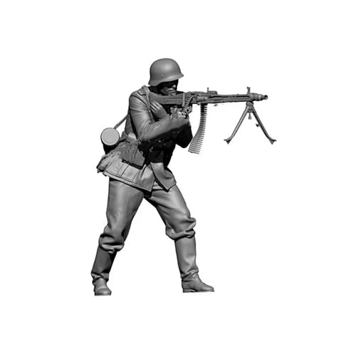 FZCWAVAB 1/24 WW2 Deutscher Soldat Resin Modell bausatz Unbemalter und unmontierter Soldat Resin Modell bausatz //S8I7h1 von FZCWAVAB