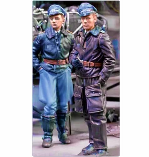 FZCWAVAB 1/35 WWII Deutscher Soldat Resin Modell bausatz Unbemalter und unmontierter Soldat Resin Modellbausatz (2 Personen)//S8I5h8 von FZCWAVAB