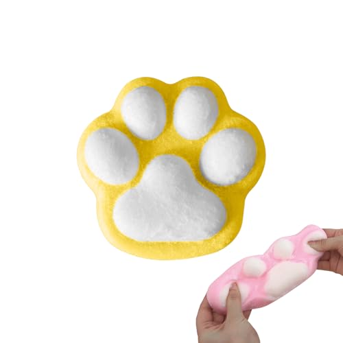 Cat Paw Anti Stress Ball, 2024 Neu Squeeze Spielzeug, 10cm Katzenpfoten Quetschspielzeug mit Bällen Lustig, Sensory Toys, Funny Squeeze Antistressball Erwachsene Kinder, Squishy Toy (D) von FZQBEY