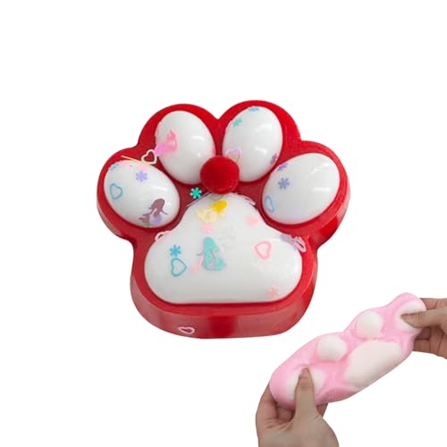 Cat Paw Anti Stress Ball, 2024 Neu Squeeze Spielzeug, 10cm Katzenpfoten Quetschspielzeug mit Bällen Lustig, Sensory Toys, Funny Squeeze Antistressball Erwachsene Kinder, Squishy Toy (H) von FZQBEY