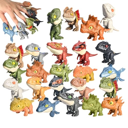 Dinosaurier Spielzeug Biss Finger,Schleuder Dinosaurier Spielzeug,Slingshot Dinosaur Finger Toys,Lustige Fliegende Dinosaurier Schleuder Spielzeug,Zufälliger Stil (16 Stück) von FZQBEY