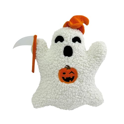 Halloween Deko Kissen, Halloween Deko Geister Kissen mit Kürbis, Halloween Geist Deko Halloween Kissen Puppen Plüschtier Spielzeug für Kinder, Halloween Deko Innen, Halloween Party Dekoration (20cm) von FZQBEY