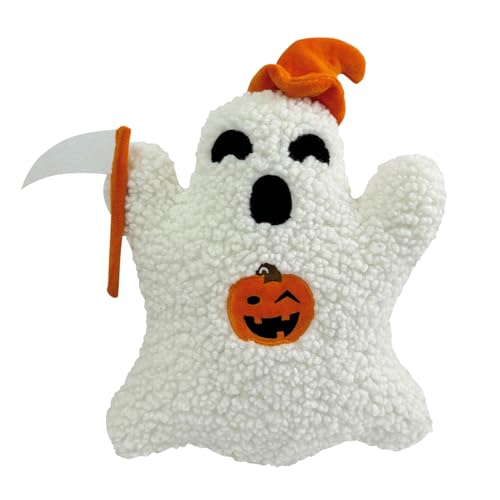 Halloween Deko Kissen, Halloween Deko Geister Kissen mit Kürbis, Halloween Geist Deko Halloween Kissen Puppen Plüschtier Spielzeug für Kinder, Halloween Deko Innen, Halloween Party Dekoration (30cm) von FZQBEY