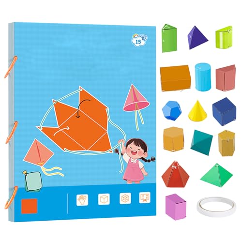 Pull String 3D Geometry Learning Book, 3D Geometrie Lernbuch, Boutiquefortun Spielzeug mit 9/12/15 Feststoffe, Lehren Volumen & Oberfläche Formeln, Geometrie für Anfänger mit Geometrischem Modell (B) Pull String 3D Geometry Learning Book, 3D Geometrie Lernbuch, Boutiquefortun Spielzeug mit 9/12/15 Feststoffe, Lehren Volumen & Oberfläche Formeln, Geometrie für Anfänger mit Geometrischem Modell (B) von FZQBEY