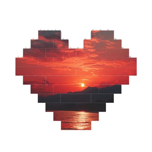 Baustein-Puzzle, feuriger roter Sonnenuntergang, personalisierte Ziegelstein-Puzzles für Erwachsene, Bausteine, Puzzle, 3D-Herzblöcke, Puzzle, Ziegelsteine, Heimdekoration, Geschenk Baustein-Puzzle, feuriger roter Sonnenuntergang, personalisierte Ziegelstein-Puzzles für Erwachsene, Bausteine, Puzzle, 3D-Herzblöcke, Puzzle, Ziegelsteine, Heimdekoration, Geschenk von FZQVSLCM