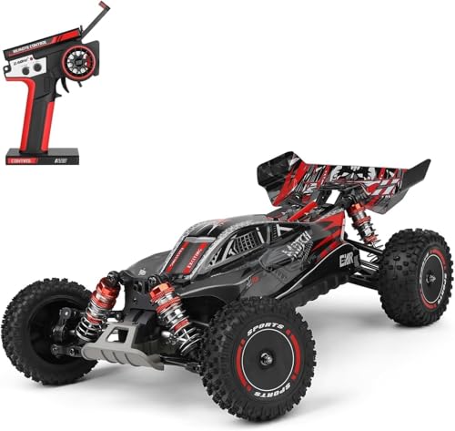 FaFciLi 124010 Car 1:12 2.4GHz 55KM/H High Speed Off Road Car 4WD Vehicle Gifts for Adults(Color:Black) von FaFciLi