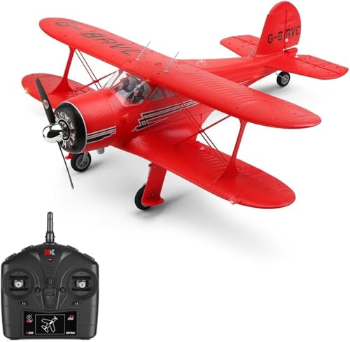 FaFciLi RC Remote Control Aircraft 4CH brushless Remote Control Biplane, 2.4GHz Fighter, EPP Aircraft with 3D/6G Mode, Adult Easy Flight Enthusiasts Collection(Red) von FaFciLi