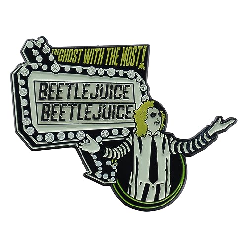 FaNaTtik Beetlejuice Pin Badge Schwarz Limitierte Auflage 9,995 Stück Offiziell Lizenziert von FaNaTtik