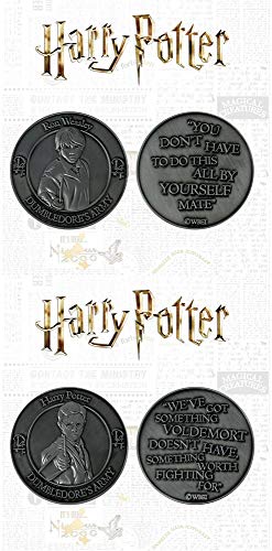 FaNaTtik Harry Potter Münzpaket: Harry und Ron, Mehrfarbig, Ungraded, Metall, 38 mm, 2er Set von FaNaTtik