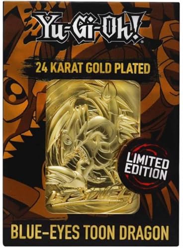 Yu-Gi-Oh! Blue Eyes Toon Dragon 24k Gold Plated Limited Edition Card von Fanattik