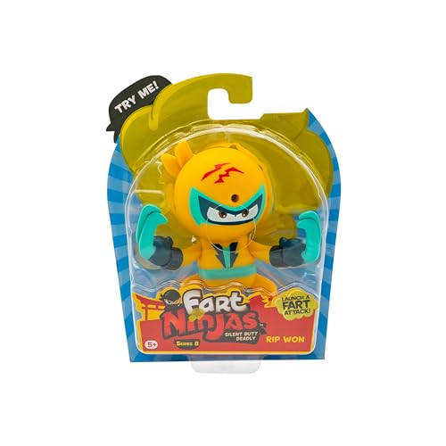 Fart Ninjas by Funrise 70697 Rip Won | Cheek Burner Serie 8 Sammelfiguren | 10 urkomisch realistische Furzgeräusche, Yellow von FaRt NinjAS