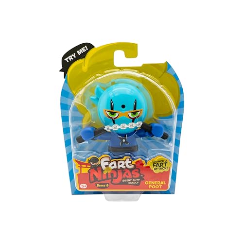 Fart Ninjas by Funrise 70701 General Poot | Cheek Burner Serie 8 Sammelfiguren | 10 urkomisch realistische Furzgeräusche, Aqua von FaRt NinjAS