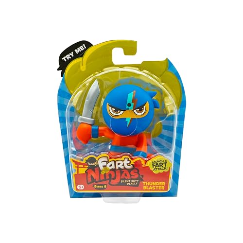 Fart Ninjas by Funrise 70702 Thunder Blaster | Cheek Burner Serie 8 Sammelfiguren | 10 urkomisch realistische Furzgeräusche, Blue von FaRt NinjAS