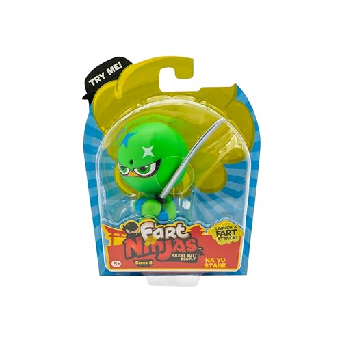 Fart Ninjas by Funrise 70703 NA Yu Stank | Cheek Burner Serie 8 Sammelfiguren | 10 urkomisch realistische Furzgeräusche, Green von FaRt NinjAS