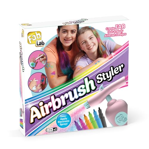 FabLab Airbrush-Styler, einfach anzuwendendes Haarspray für Kinder, einfach zu waschen und Wieder zu stylen, Batterien Nicht im Lieferumfang enthalten, Geschenk für Kinder ab 8 Jahren von FabLab