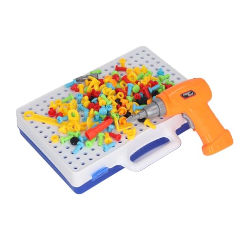 Fabater Bohrer- und Schraubendreher-Spielzeug-Set, Mosaik-Bohrer-Set, 239 Teile, 4 Verschiedene Puzzleteile für Vorschule von Fabater