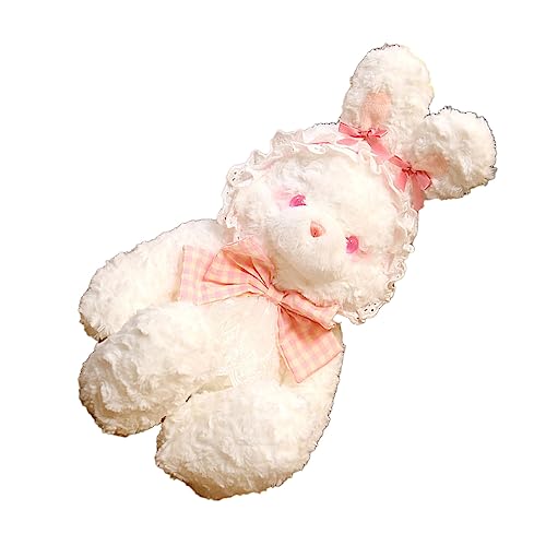 Fabater Plüschpuppe, Süßes Stofftierspielzeug mit Voller Füllung und Angenehmer Haptik, 45 cm, für Wohnzimmer (rosa Hase) von Fabater