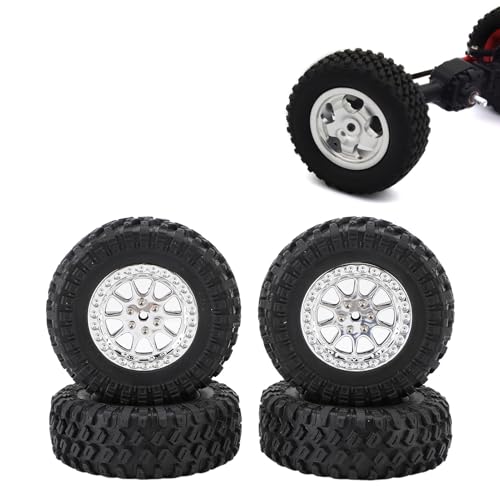 Fabater RC Reifen, 4 PCs 70 Mm OD. 40mm ID. Swamp Claw Mud Terrain Tyres Accessoires, Ersatz für MN82, LC79 RC Off Road Car Truck (Silver) von Fabater