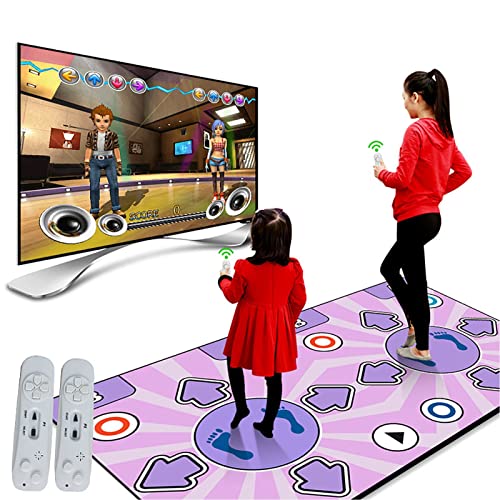 Tanzmatte für TV, Elektronische Tanzmatte für und Erwachsene, Tanzspiel Dance Pad, Kabellose rutschfeste Tänzer-Step-Pads, Tanzmatte für Zwei Benutzer für Mädchen von Fabater