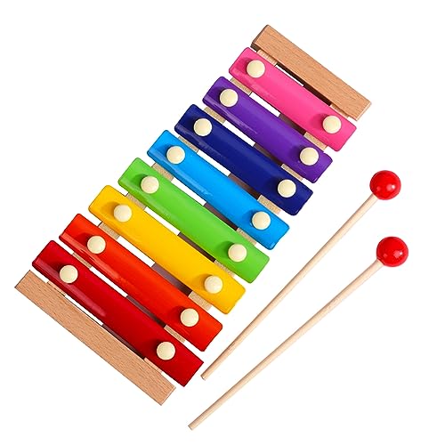 Xylophon, Holz, Ideales , Hübsche Musik, 8 Töne, Kinder-Glockenspiel, Bunt, für Freunde (Kiefernholz) von Fabater