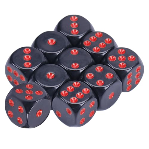 Rounds Corner Sechsseitige Würfel Großpackung Mit 10 Farblich Sortierten 16-mm Acrylwürfeln Mit Zahlenpunkten Für Kinder von Fabeas