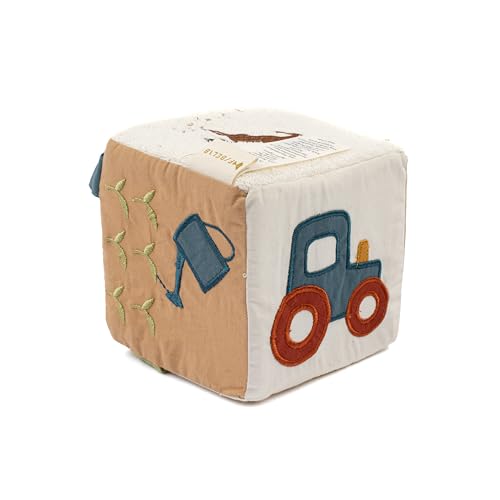 Fabelab Spielwürfel Baby Kleiner Bauernhof | Multifunktional Spielzeug Ab 6 Monate | Motorikwürfel | Baby Spielzeug | Weicher Aktivitätswürfel Baby von Fabelab