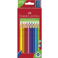 FABER-CASTELL 116520 Buntstifte Dreikant Jumbo 20 Stück Kartonetui von Faber Castell