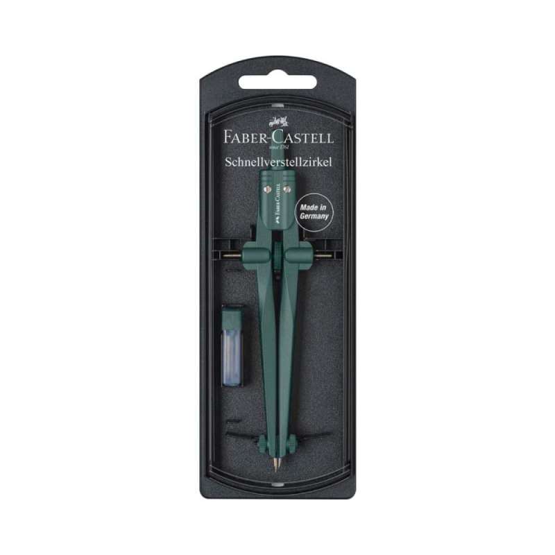 FABER-CASTELL Schnellverstellzirkel, Ausführung nicht abknickbar, Kreise bis Ø 340 mm, Farbe dunkelgrün FABER-CASTELL Schnellverstellzirkel, Ausführung nicht abknickbar, Kreise bis Ø 340 mm, Farbe dunkelgrün von Faber-Castell