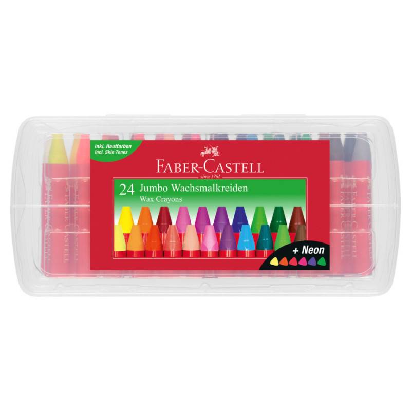 FABER-CASTELL Wachsmalkreide - wasserfest, FABER-CASTELL Sets 24er Set Jumbo FABER-CASTELL Wachsmalkreide - wasserfest, FABER-CASTELL Sets 24er Set Jumbo von Faber-Castell