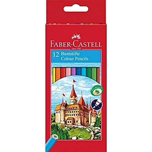 Faber-Castell 111212 - Buntstifte CASTLE Hexagonal, 12er Kartonetui von Faber-Castell