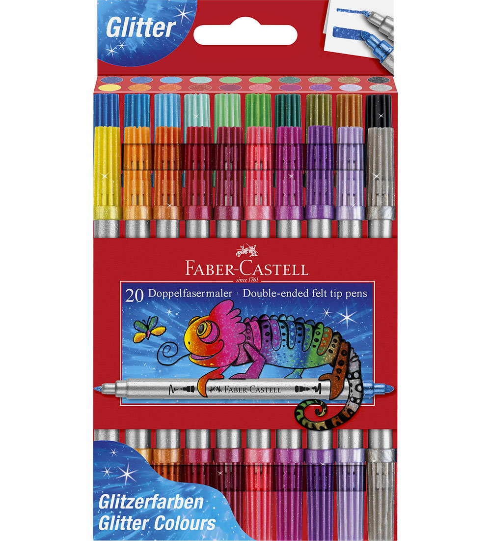 Faber-Castell Filzstifte - Doppel Dick/Dünn - Glitter - 20 st. - Faber-Castell - One Size - Filzstifte Faber-Castell Filzstifte - Doppel Dick/Dünn - Glitter - 20 st. - Faber-Castell - One Size - Filzstifte von Faber-Castell