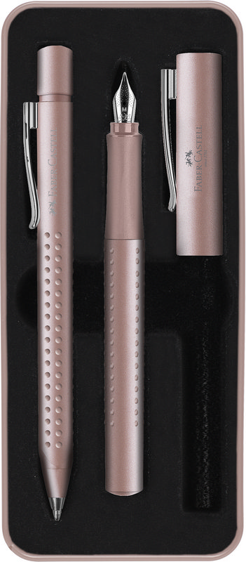 Faber-Castell Füllfederhalter und Kugelschreiber Grip 2011 Edition pale rose im Geschenketui von Faber-Castell