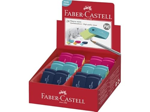 Faber Castell Gummi Mini-Sleeve verschließbar, 24 Stück Reifen, Mehrfarbig, 9555684679765 von Faber-Castell