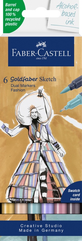 Faber-Castell Marker Goldfaber Sketch Dual Marker 6er Etui Fashion von Faber-Castell