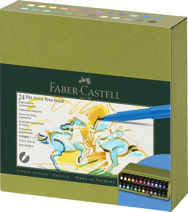 Faber-Castell Tuschestift PITT artist pen Brush 24er Set von Faber-Castell