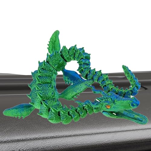 Fabixoin 3D-Drachen-Zappelspielzeug, 3D-gedruckte Drachen - 3D-gedrucktes Drachenspielzeug,Voll beweglicher Drache, Zappeldrache für Kinder, Jungen, Erwachsene, verbessert die Konzentration von Fabixoin