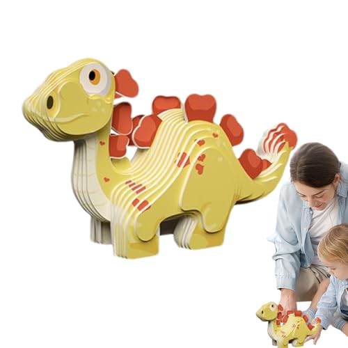 Fabixoin Dinosaurier-Puzzle, 3D-Dinosaurier-Puzzle - Papier-Dinosaurier-Puzzle-Spielzeug | Papier-Tierpuzzle, pädagogisches Lernspielzeug, Hand-Auge-Koordinationstraining, Vorschulaktivitäten, von Fabixoin