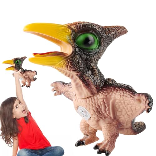 Sound-Dinosaurier-Spielzeug, Soft Gum Vocal Dinosaur,Realistisches quietschendes Dinosaurierspielzeug aus Gummi mit Sound | Fallsicheres Dinosaurierspielzeug für Dinosaurier-Partygeschenke und Weihnac von Fabixoin