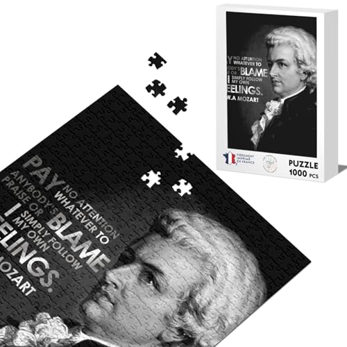 1000-teiliges klassisches Puzzle Follow My Own Feelings Mozart Zitate Inspirierende Leben Erfolg Musik von Fabulous