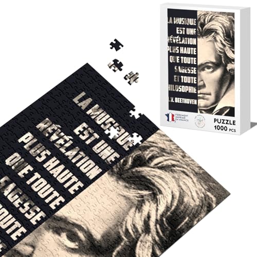 Klassische Puzzle 1000 Stücke Musik Ist Eine Offenbarung Inspirierende Zitat Promi Kunst Beethoven Musik von Fabulous