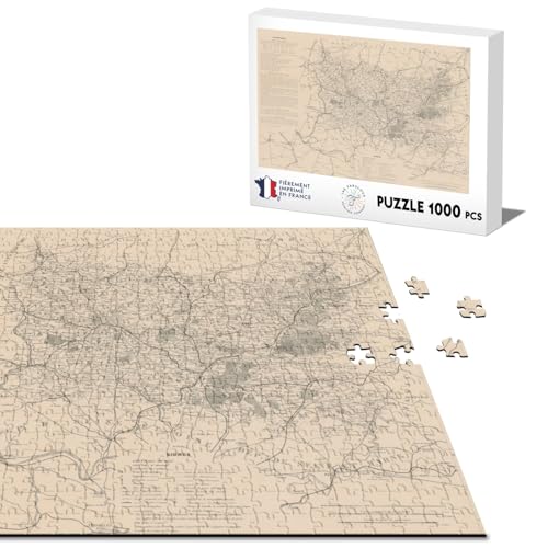 Klassische Puzzle 1000 Teile 60 Oise Beauvais Karten-Division Antike Region Frankreich von Fabulous