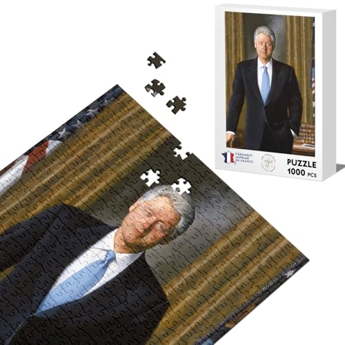 Klassische Puzzle 1000 Teile Bill Clinton USA Präsident Malerei weißes Haus von Fabulous