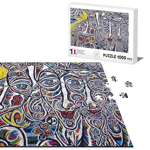 Klassische Puzzle 1000 Teile Graffiti Berlin Tetes Mehrfarbig Psychedelic Sticker Street Art von Fabulous