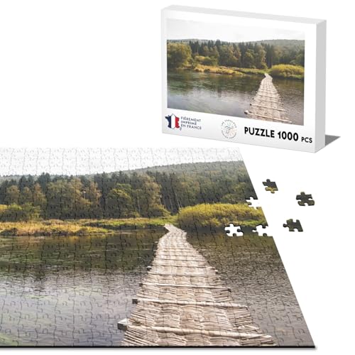 Klassische Puzzle 1000 Teile Holz Fußgängerweg Kreuz Fluss Natur Bohrer von Fabulous