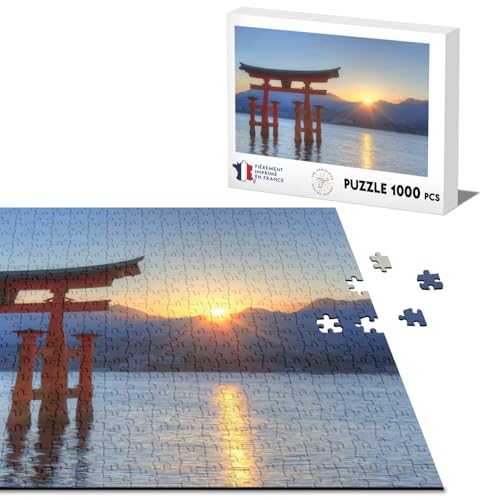 Klassische Puzzle 1000 Teile Japan Itsukushima Tori Schrein Landschaft Sonnenschlag von Fabulous