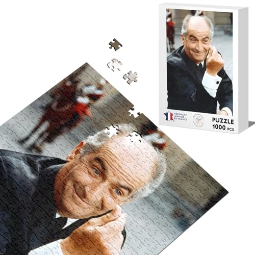 Klassische Puzzle 1000 Teile Louis De Funès Französischer Schauspieler Sternenfoto Berühmtes altes Kino Original 4 Rabbi Jacob von Fabulous