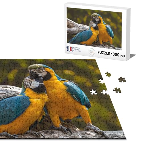 Klassische Puzzle 1000 Teile Papageien Küssen Liebe Exotische Vögel Valentinstag von Fabulous