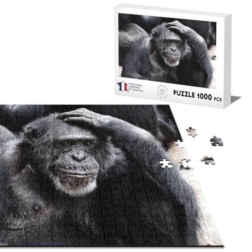 Klassische Puzzle 1000 Teile Schimpanze Affe Tier Wild Leben Foto Natur von Fabulous